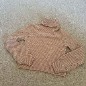 Garage Knits Turtleneck Sweater in Nude